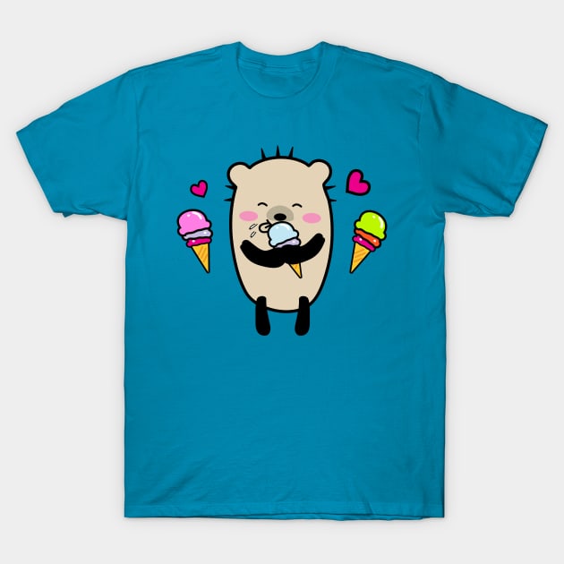 Mochie love ice cream T-Shirt by CindyS